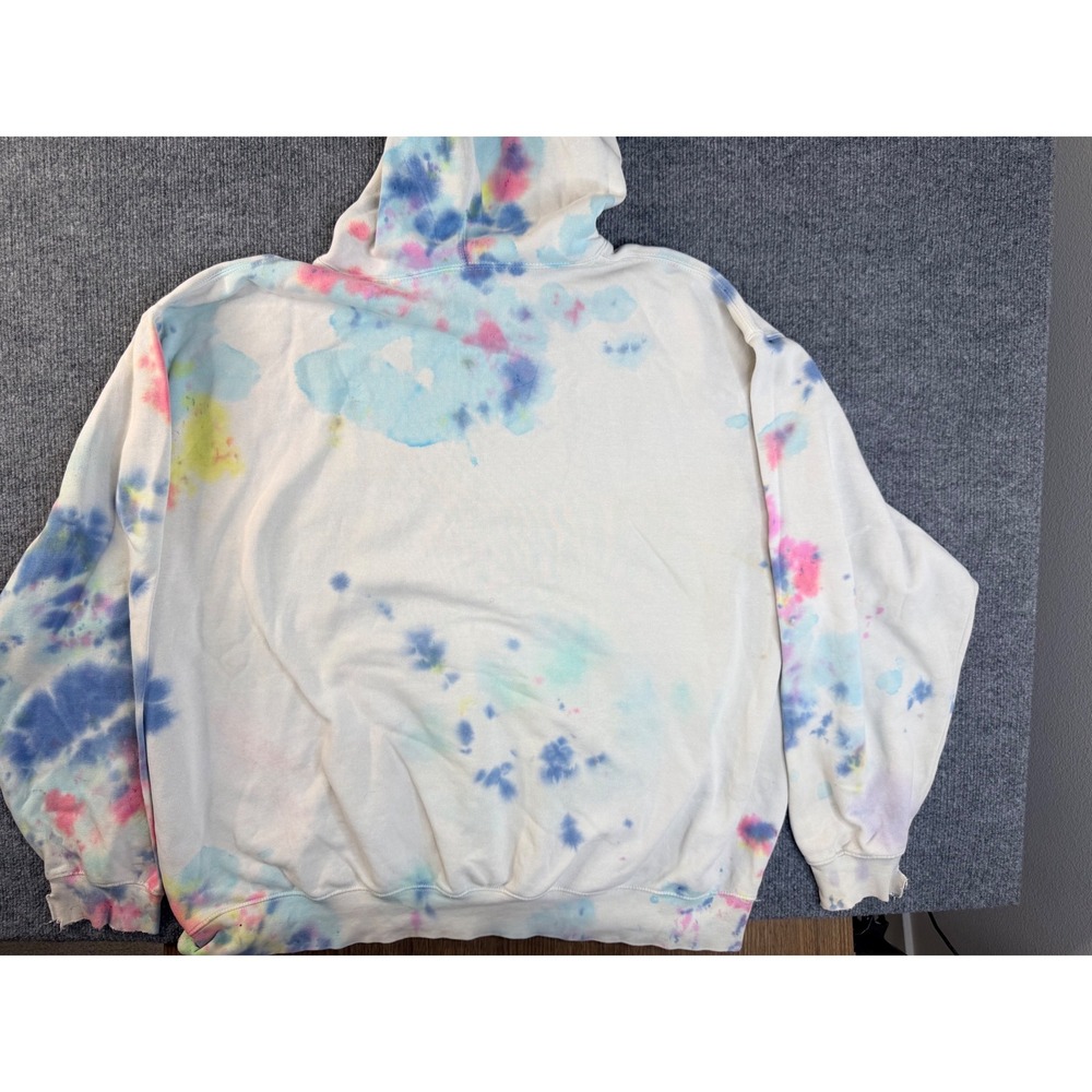 Nike Arizona Wildcats Hoodie XL White Tie Dye Spellout Center Swoosh Distressed - Picture 9 of 9